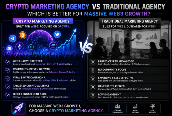 crypto marketing agency compared with traditional marketing agency for Web3 growth